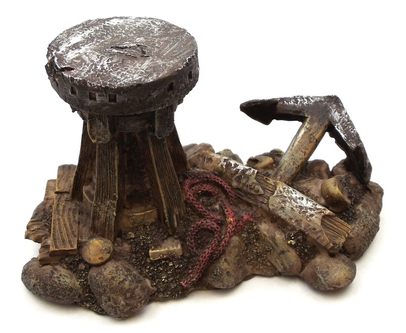 Old Relics Of The Sea - Resin Antique Capstans & Anchor