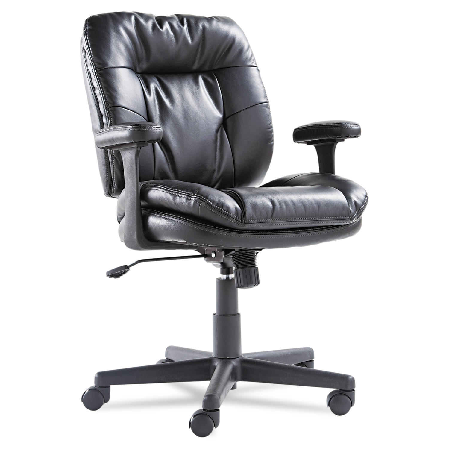 Executive Swivel/Tilt Chair, Fixed T-Bar Arms, Black