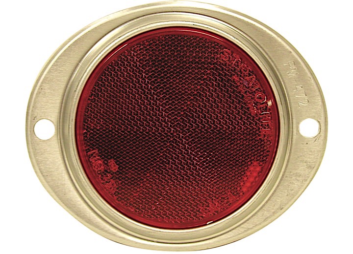 REFLECTOR ALUM OVAL RED