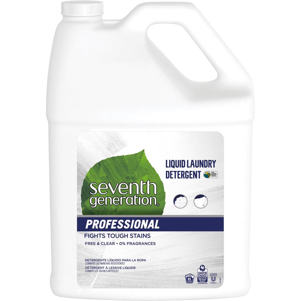 Liquid Laundry Detergent, Free and Clear Scent, 1 gal Bottle