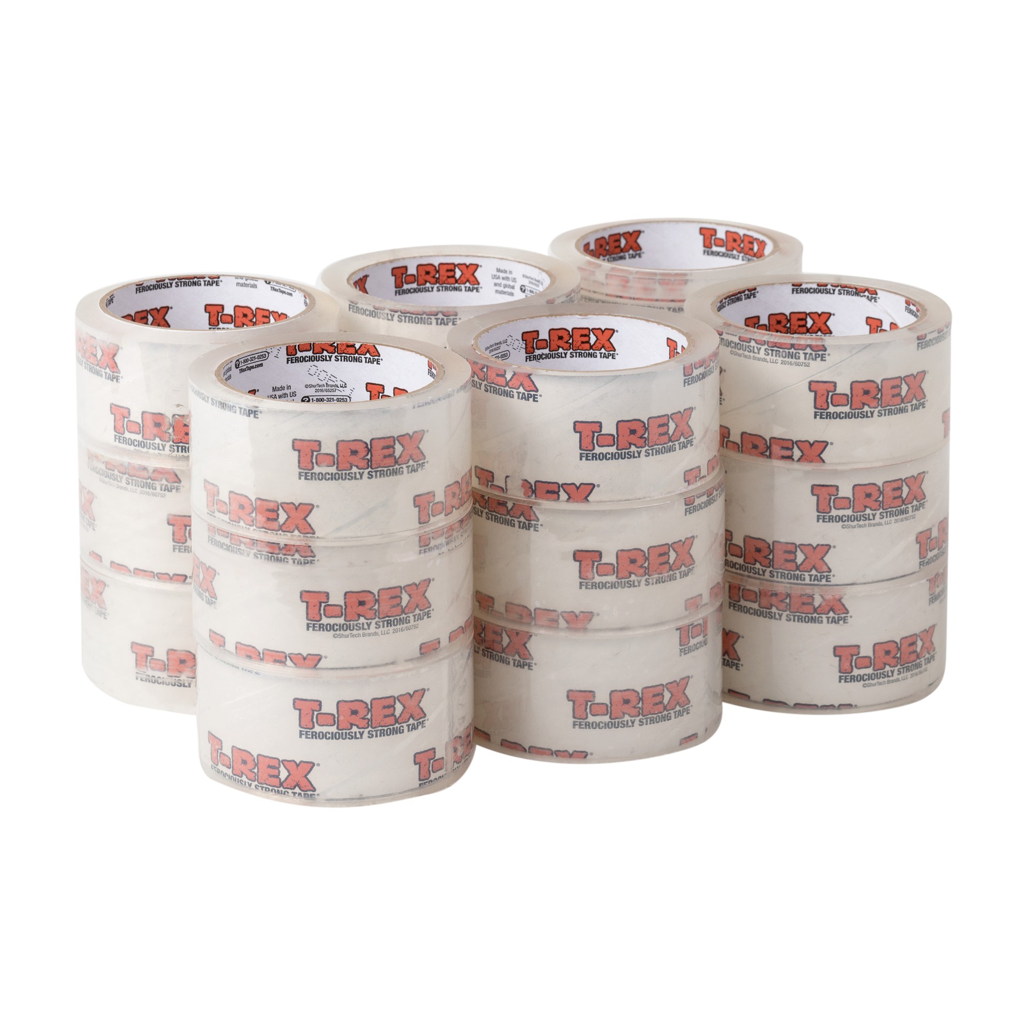 Packaging Tape, 1.88" x 35 yds, Crystal Clear, 18/Pack