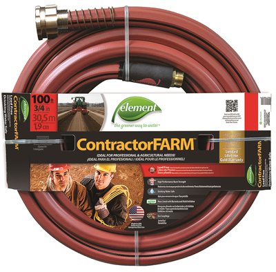 SWAN� ELEMENT� CONTRACTOR FARM HOSE, 3/4 IN. X 100 FT. BRICK