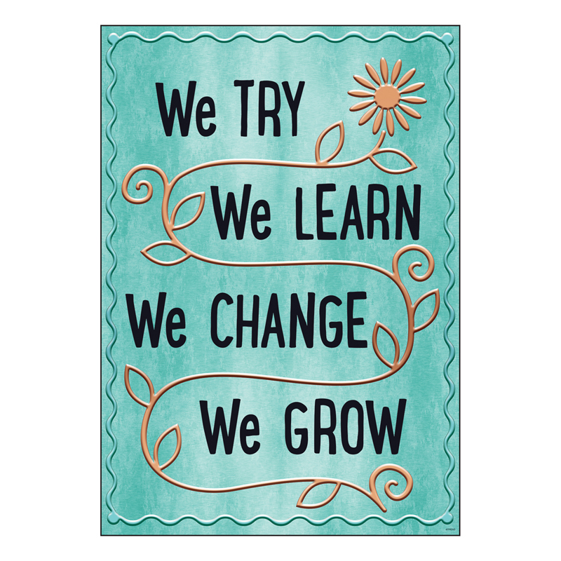 We TRY We LEARN We Change ARGUS Poster, 13.375" x 19"