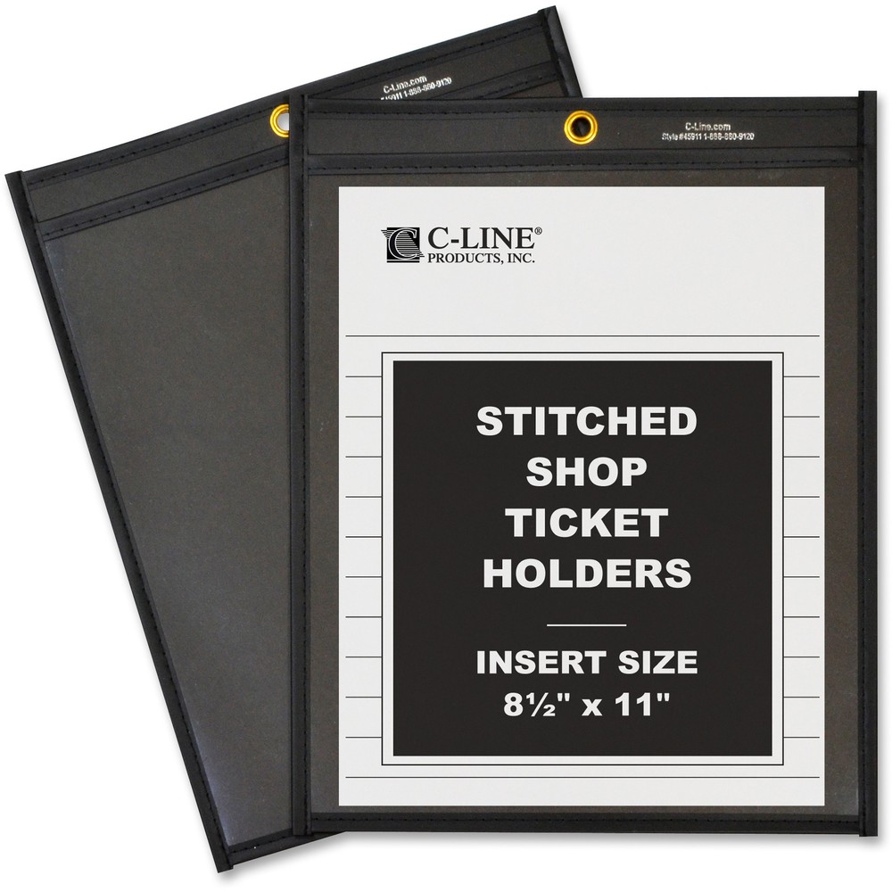 Shop Ticket Holders, Stitched, One Side Clear, 50", 8 1/2 x 11, 25/BX