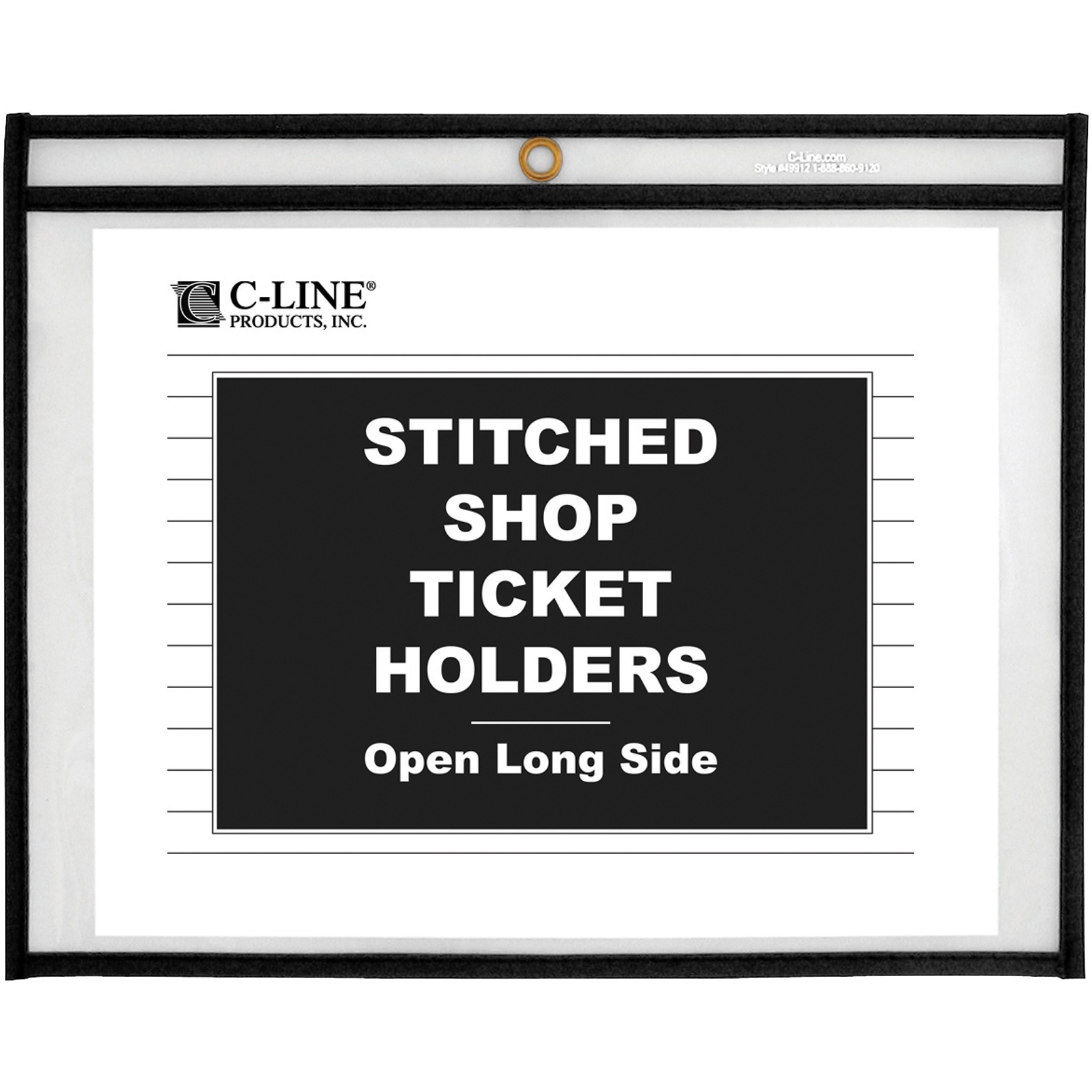 Shop Ticket Holders, Stitched, Sides Clear, 50", 11 x 8 1/2, 25/BX