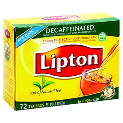 Lipton Tea Bags, Regular Tea, Decaffeinated, 72 Tea Bags 