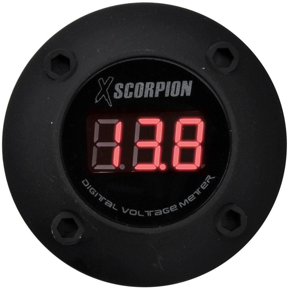 Xscorpion Voltmeter Digital 3 Digit LED Display Black