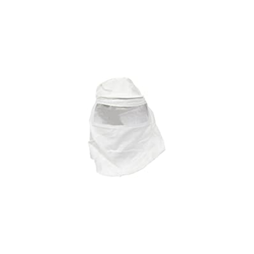 Cotton Painter's Dust Hood with Large Clear Plastic Insert, 12 in. Length, White